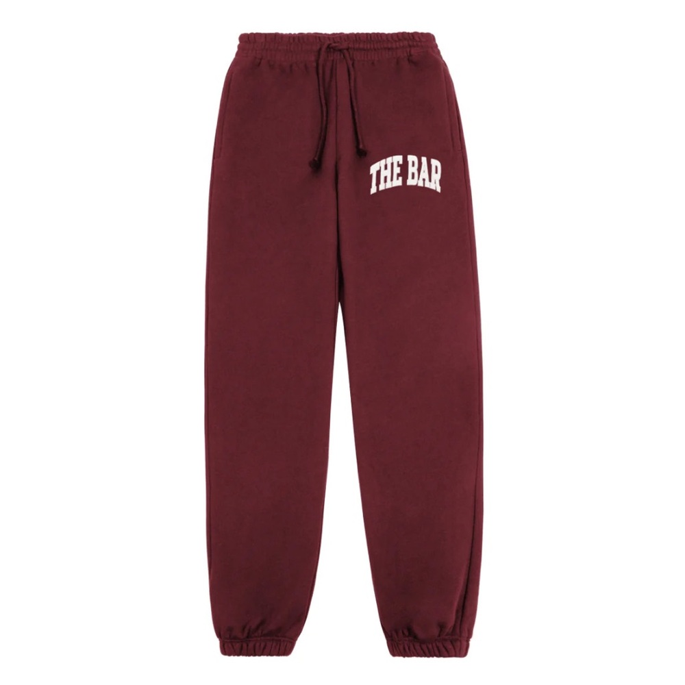 The Bar Maroon burgundy jogger Sweatpants